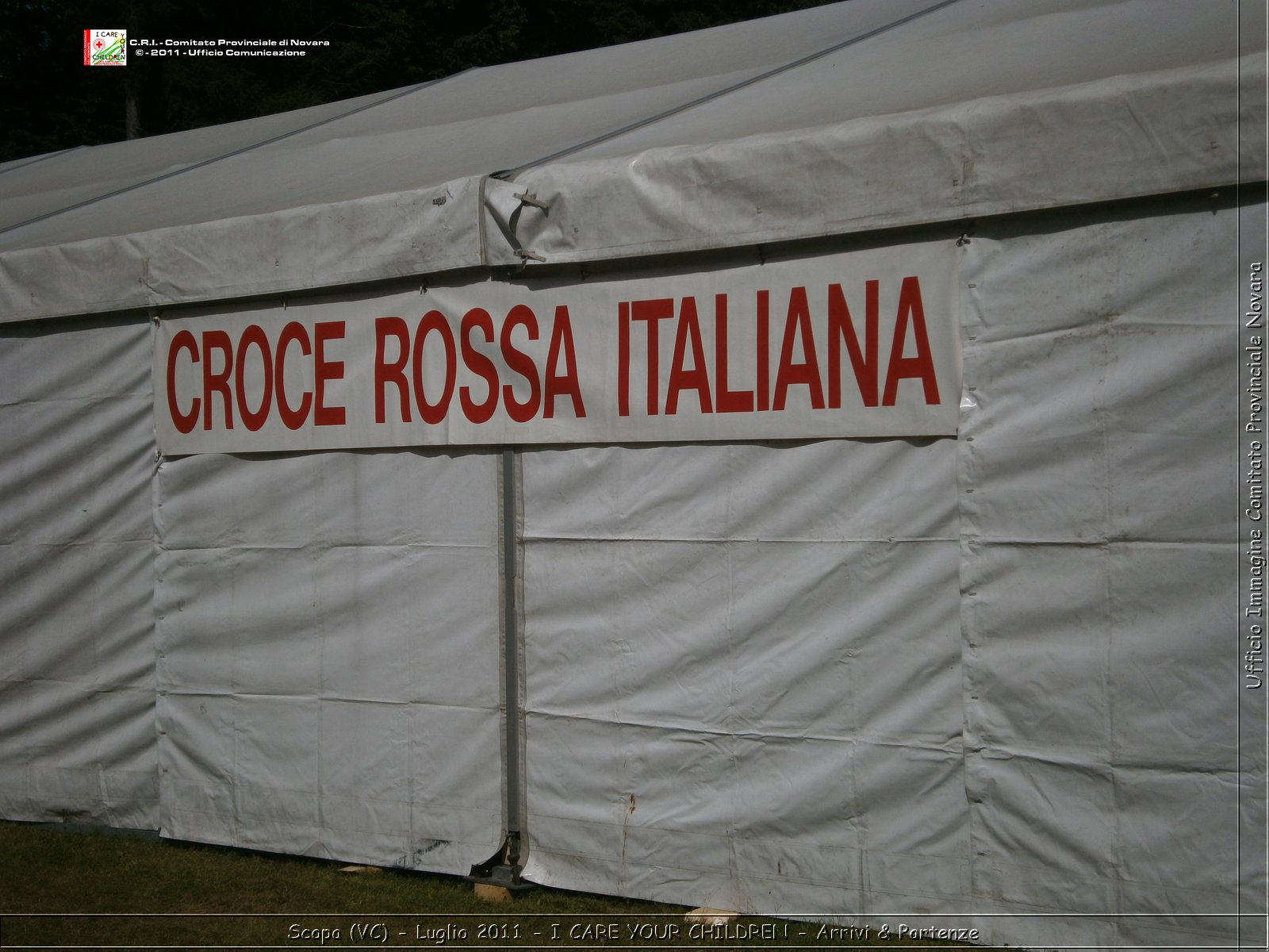 Scopa (VC) - Luglio 2011 - I CARE YOUR CHILDREN - Arrivi & Partenze -  Croce Rossa Italiana - Ufficio Immagine Comitato Provinciale Novara