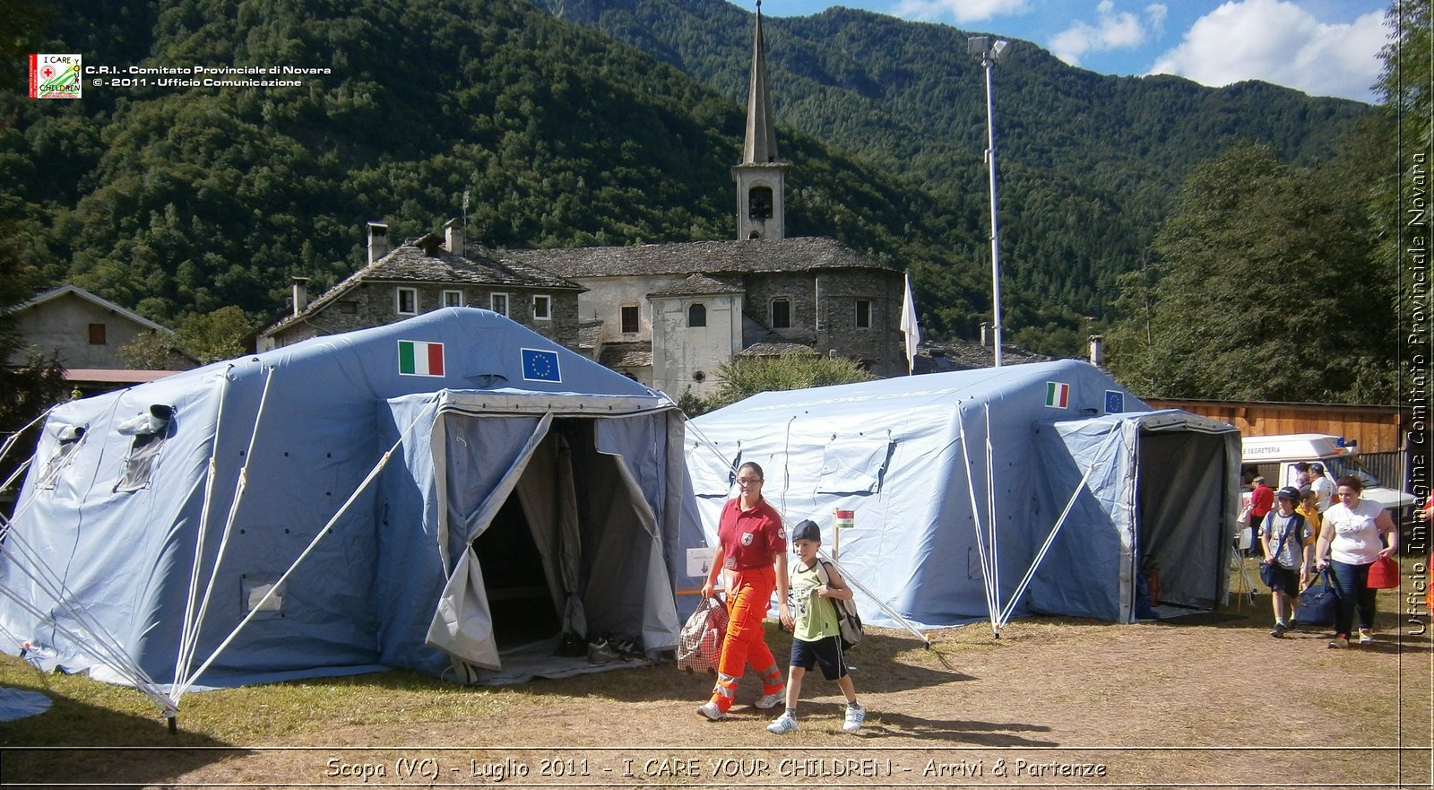 Scopa (VC) - Luglio 2011 - I CARE YOUR CHILDREN - Arrivi & Partenze -  Croce Rossa Italiana - Ufficio Immagine Comitato Provinciale Novara