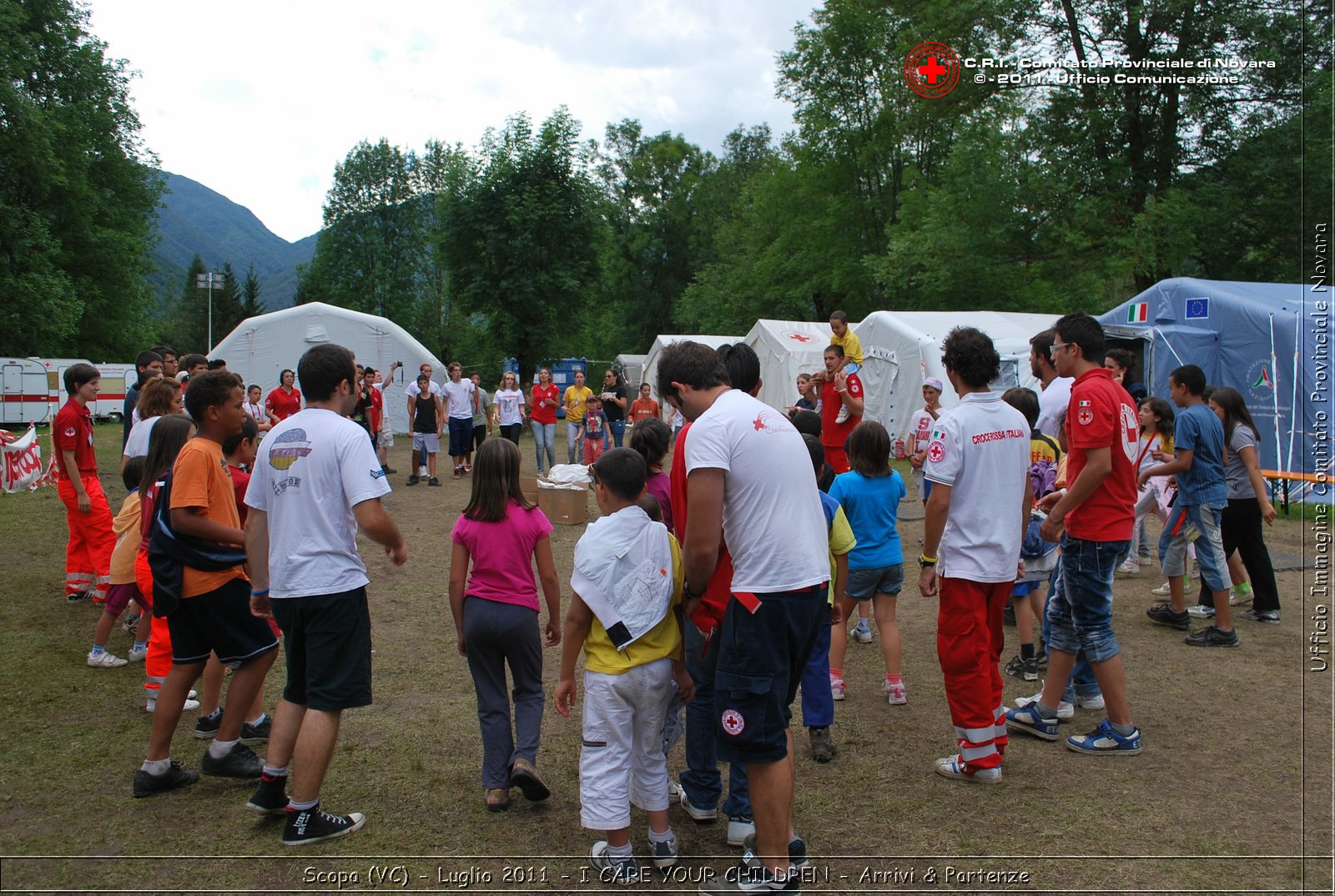 Scopa (VC) - Luglio 2011 - I CARE YOUR CHILDREN - Arrivi & Partenze -  Croce Rossa Italiana - Ufficio Immagine Comitato Provinciale Novara
