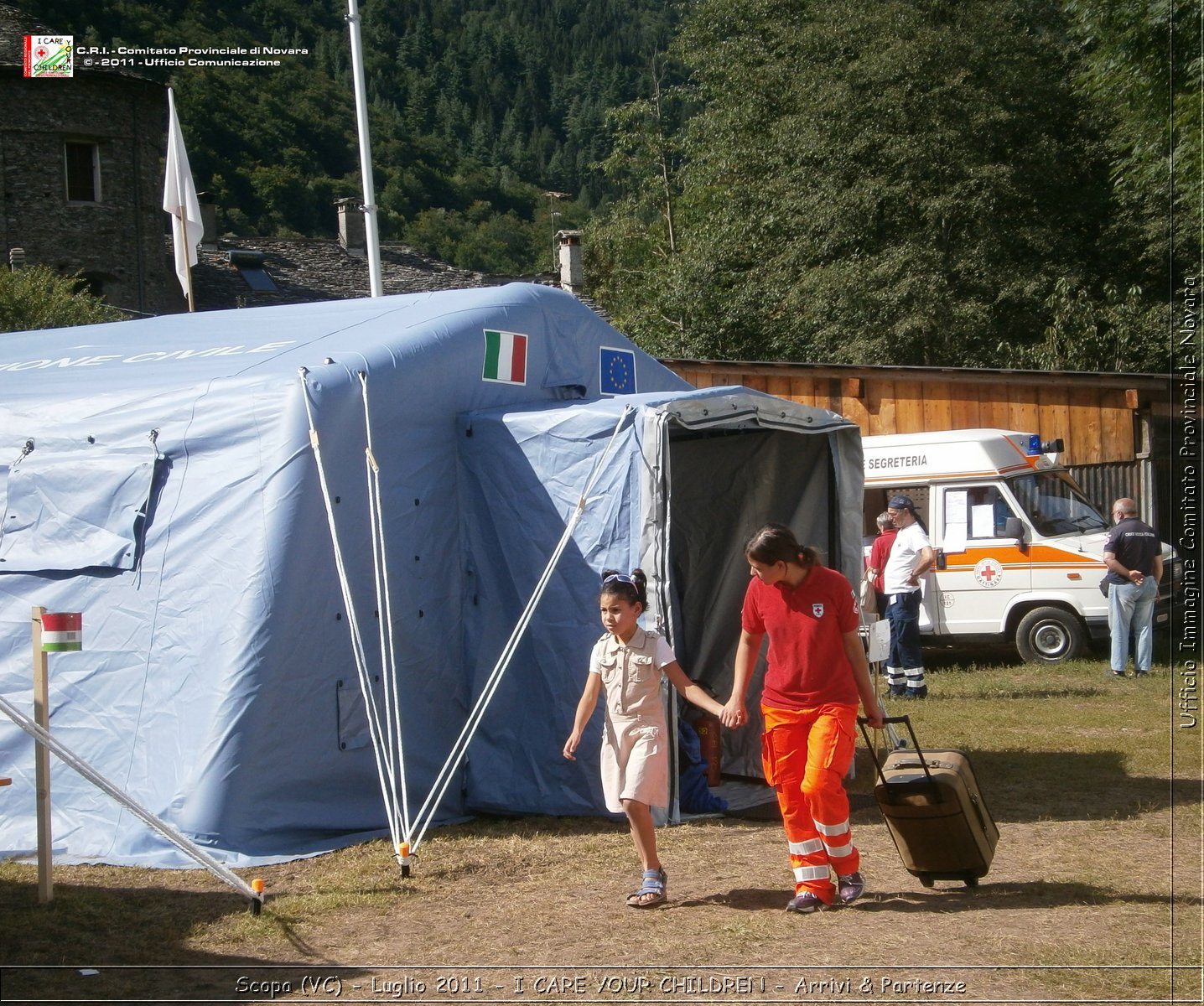 Scopa (VC) - Luglio 2011 - I CARE YOUR CHILDREN - Arrivi & Partenze -  Croce Rossa Italiana - Ufficio Immagine Comitato Provinciale Novara