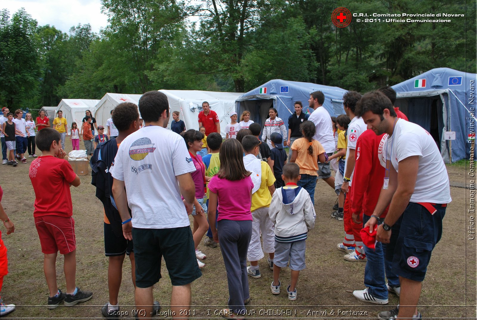 Scopa (VC) - Luglio 2011 - I CARE YOUR CHILDREN - Arrivi & Partenze -  Croce Rossa Italiana - Ufficio Immagine Comitato Provinciale Novara