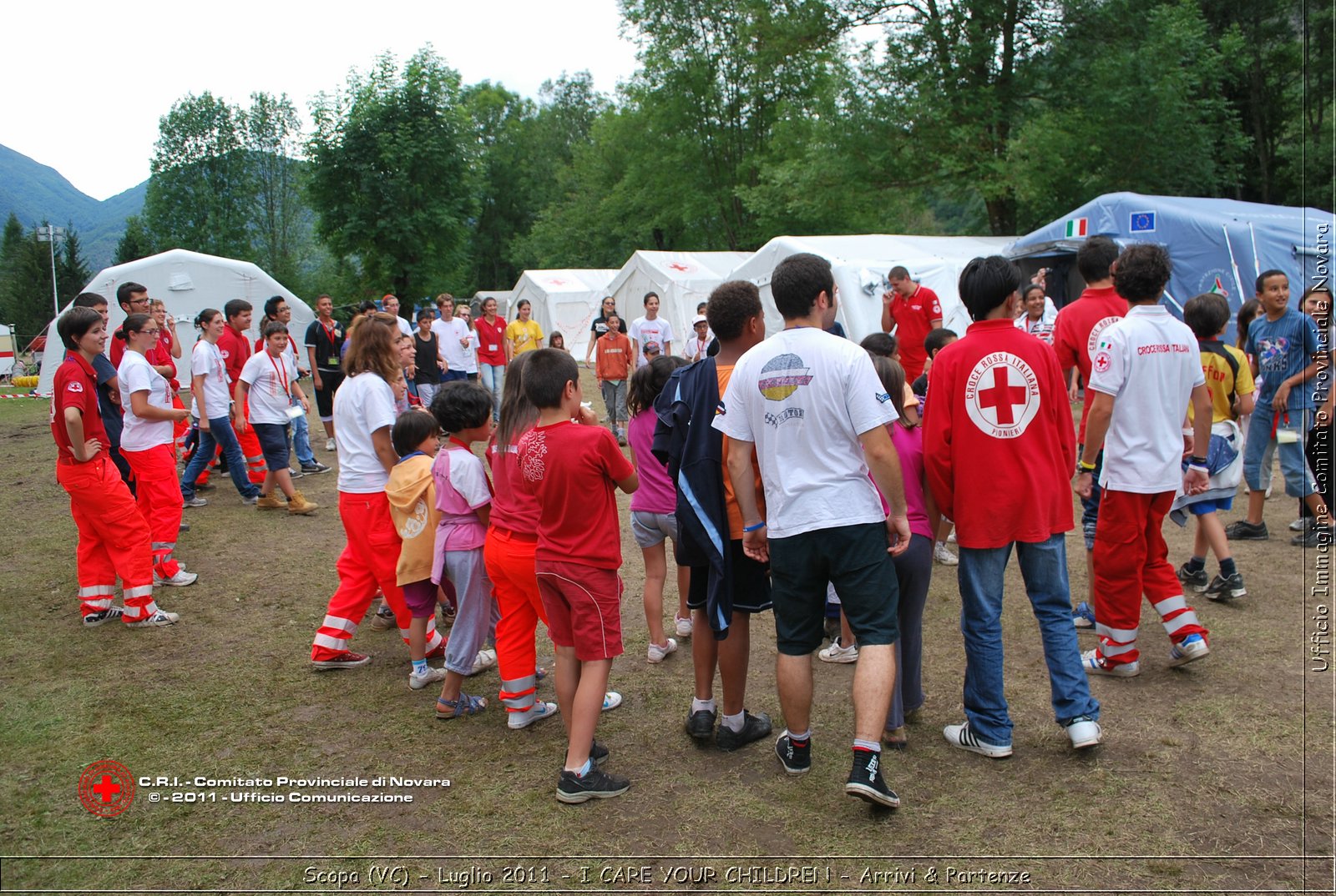 Scopa (VC) - Luglio 2011 - I CARE YOUR CHILDREN - Arrivi & Partenze -  Croce Rossa Italiana - Ufficio Immagine Comitato Provinciale Novara