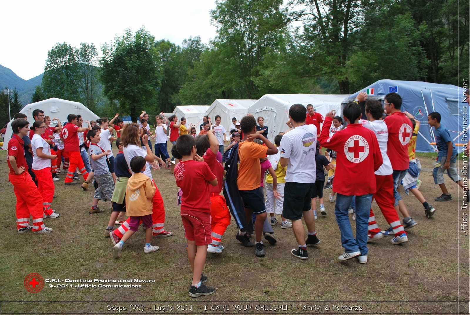 Scopa (VC) - Luglio 2011 - I CARE YOUR CHILDREN - Arrivi & Partenze -  Croce Rossa Italiana - Ufficio Immagine Comitato Provinciale Novara