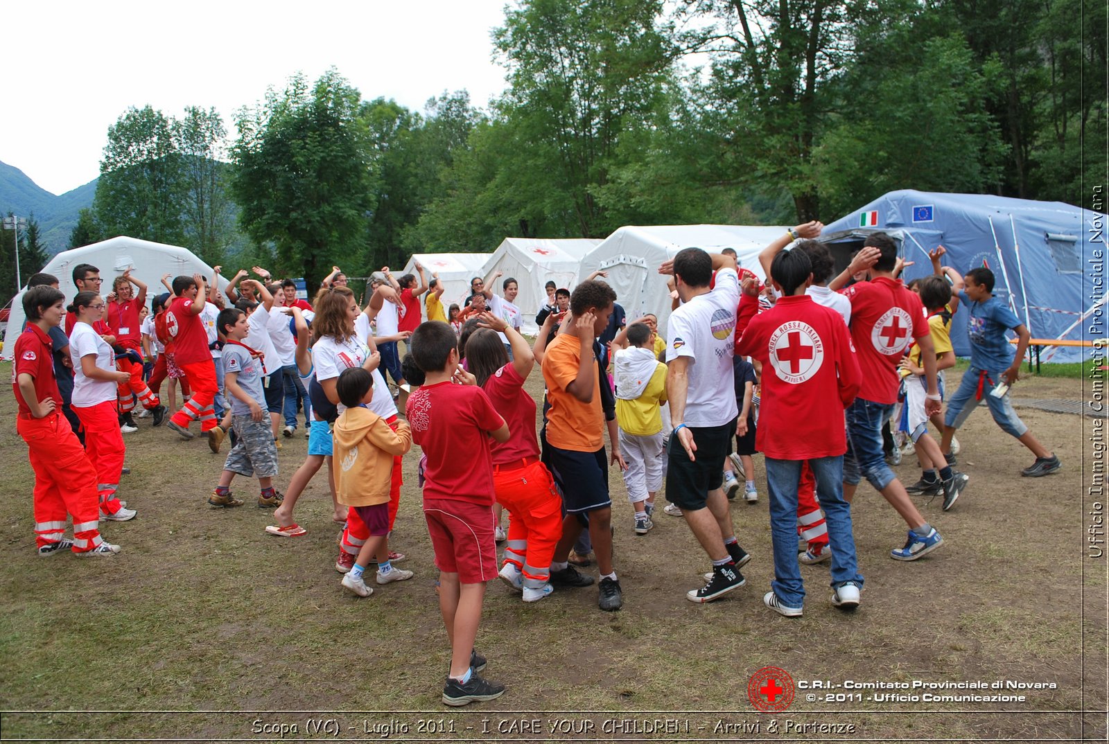 Scopa (VC) - Luglio 2011 - I CARE YOUR CHILDREN - Arrivi & Partenze -  Croce Rossa Italiana - Ufficio Immagine Comitato Provinciale Novara