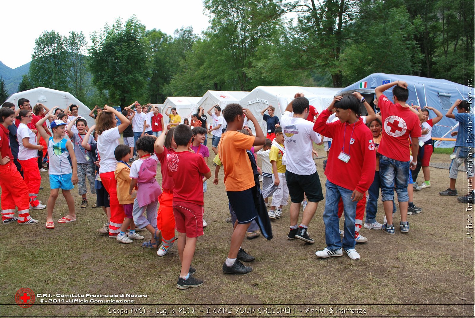 Scopa (VC) - Luglio 2011 - I CARE YOUR CHILDREN - Arrivi & Partenze -  Croce Rossa Italiana - Ufficio Immagine Comitato Provinciale Novara
