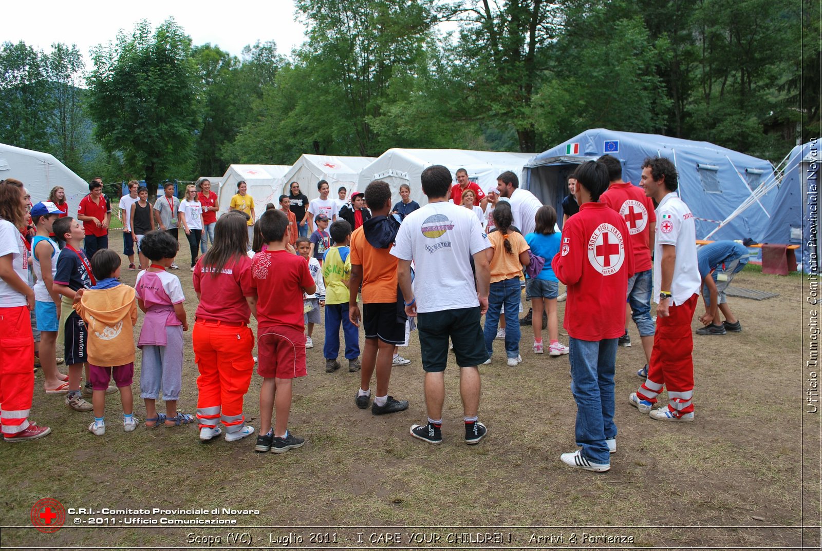 Scopa (VC) - Luglio 2011 - I CARE YOUR CHILDREN - Arrivi & Partenze -  Croce Rossa Italiana - Ufficio Immagine Comitato Provinciale Novara