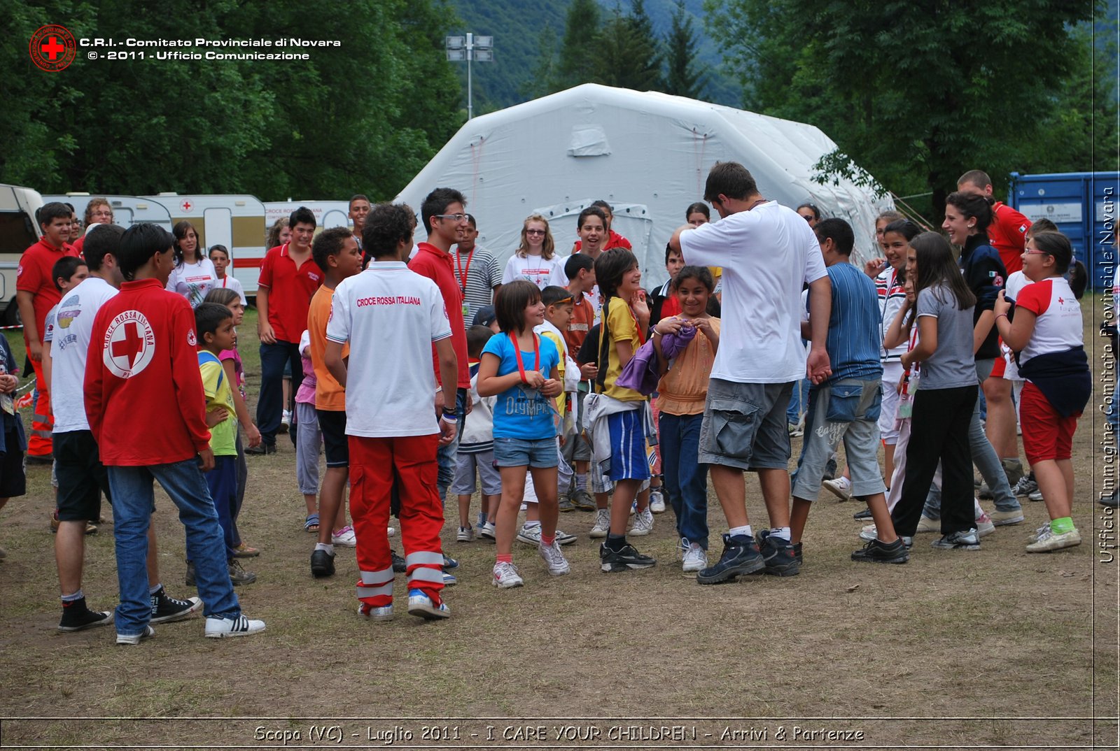 Scopa (VC) - Luglio 2011 - I CARE YOUR CHILDREN - Arrivi & Partenze -  Croce Rossa Italiana - Ufficio Immagine Comitato Provinciale Novara