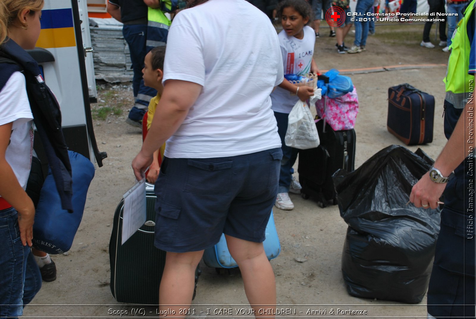 Scopa (VC) - Luglio 2011 - I CARE YOUR CHILDREN - Arrivi & Partenze -  Croce Rossa Italiana - Ufficio Immagine Comitato Provinciale Novara