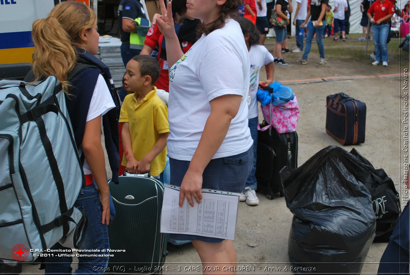 Scopa (VC) - Luglio 2011 - I CARE YOUR CHILDREN - Arrivi & Partenze -  Croce Rossa Italiana - Ufficio Immagine Comitato Provinciale Novara