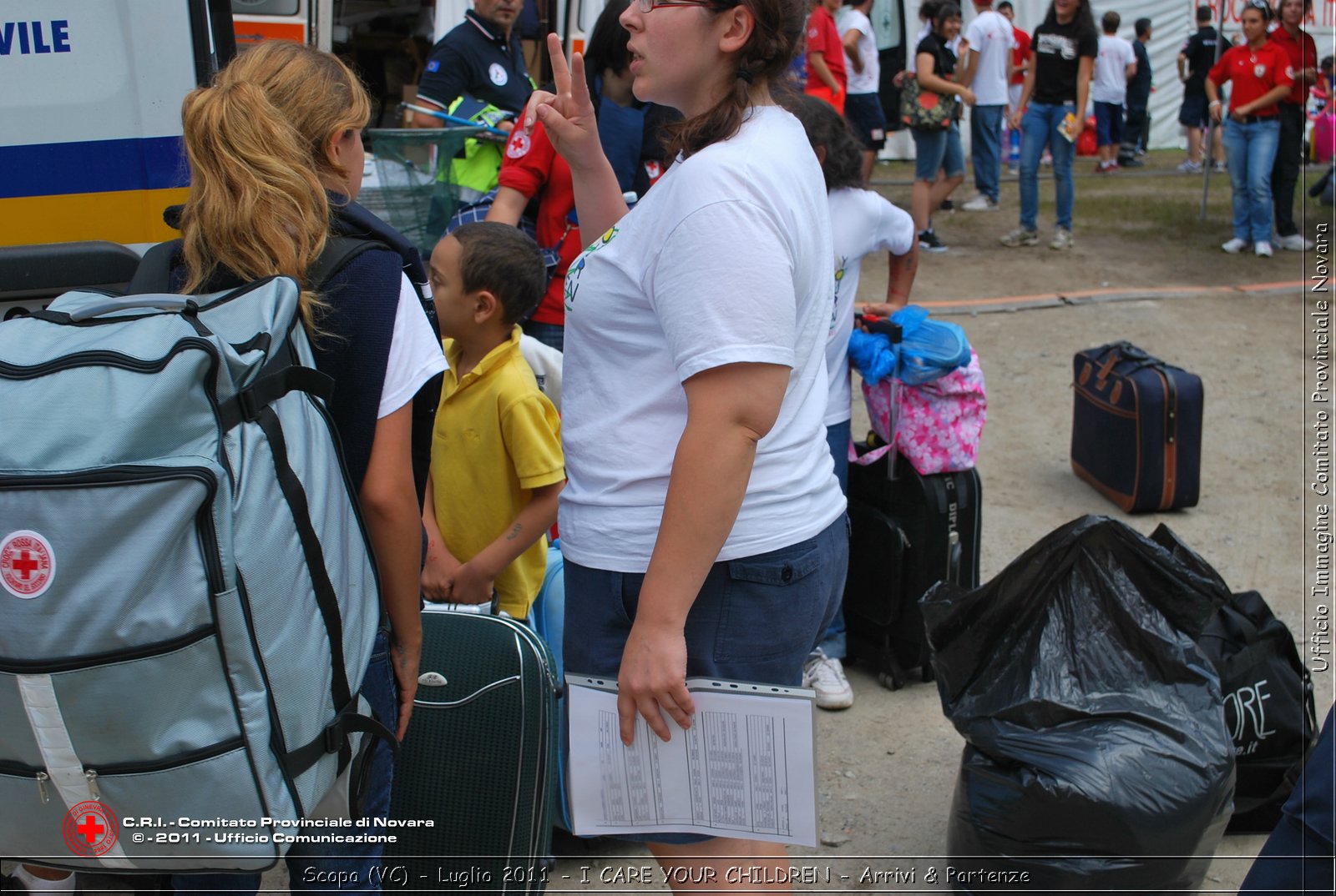 Scopa (VC) - Luglio 2011 - I CARE YOUR CHILDREN - Arrivi & Partenze -  Croce Rossa Italiana - Ufficio Immagine Comitato Provinciale Novara