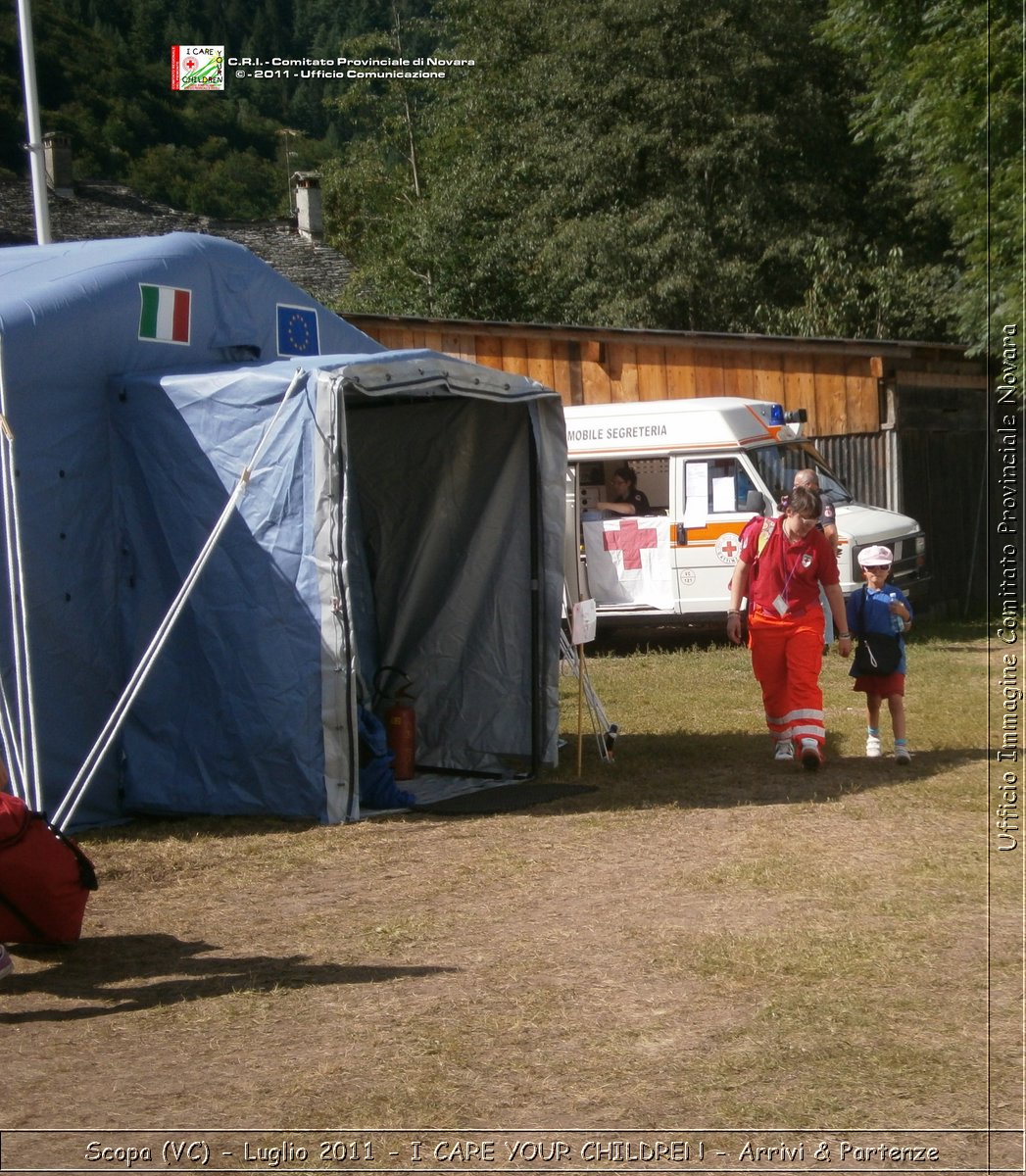 Scopa (VC) - Luglio 2011 - I CARE YOUR CHILDREN - Arrivi & Partenze -  Croce Rossa Italiana - Ufficio Immagine Comitato Provinciale Novara