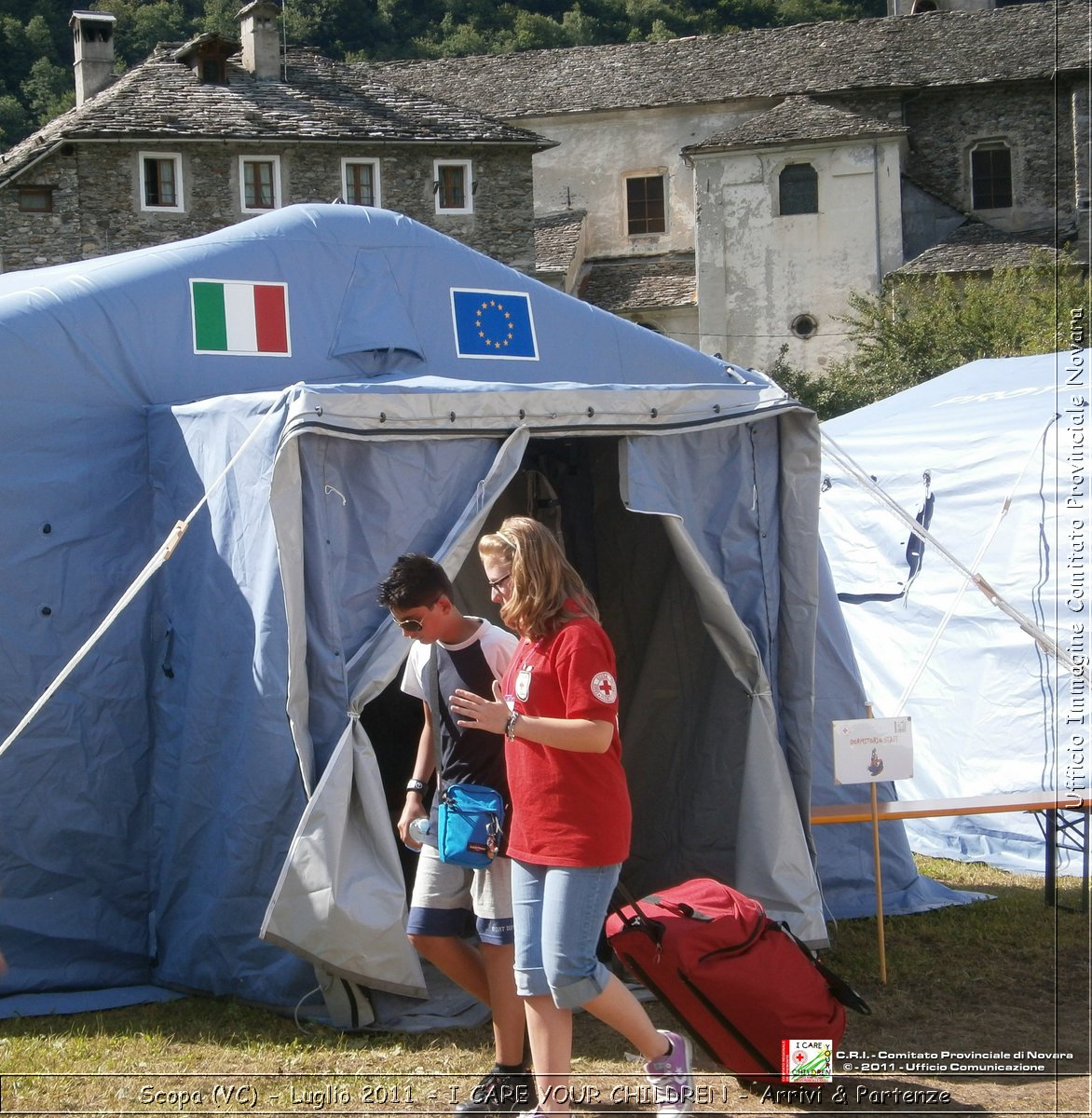 Scopa (VC) - Luglio 2011 - I CARE YOUR CHILDREN - Arrivi & Partenze -  Croce Rossa Italiana - Ufficio Immagine Comitato Provinciale Novara