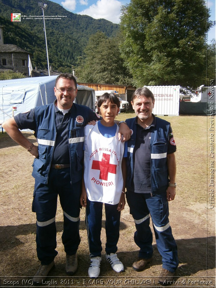 Scopa (VC) - Luglio 2011 - I CARE YOUR CHILDREN - Arrivi & Partenze -  Croce Rossa Italiana - Ufficio Immagine Comitato Provinciale Novara