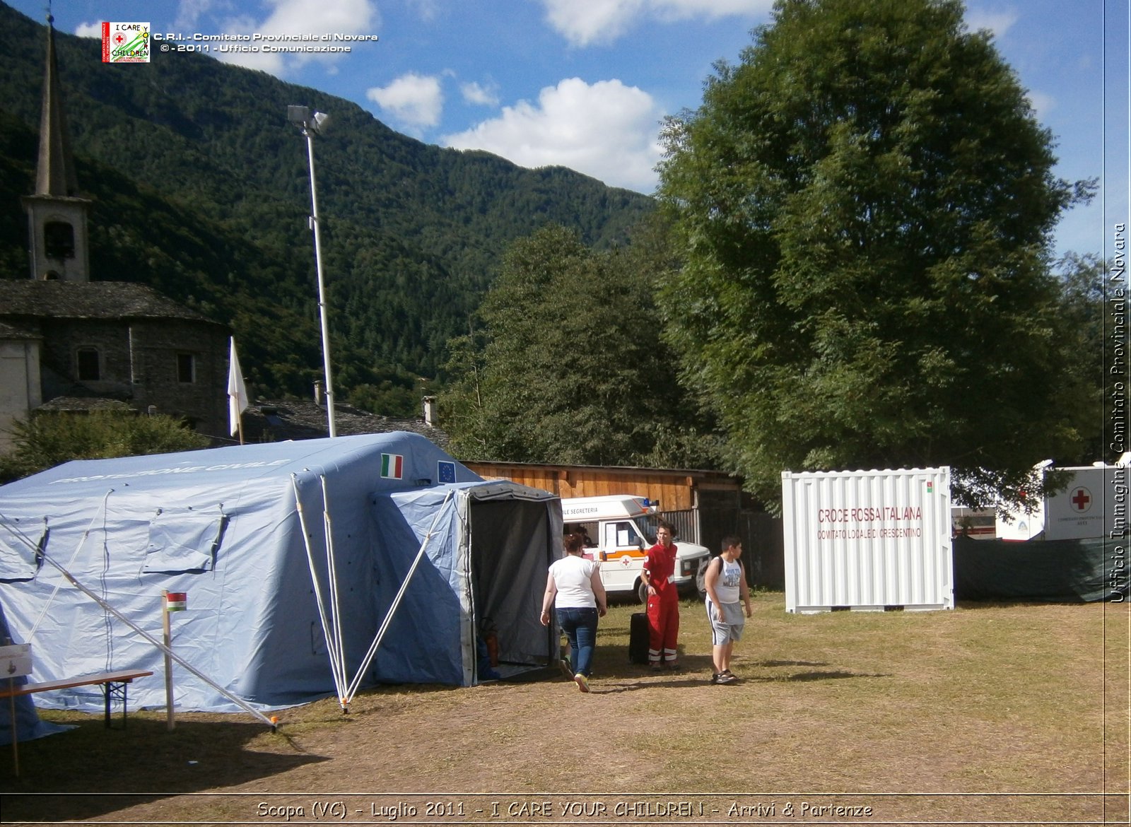 Scopa (VC) - Luglio 2011 - I CARE YOUR CHILDREN - Arrivi & Partenze -  Croce Rossa Italiana - Ufficio Immagine Comitato Provinciale Novara