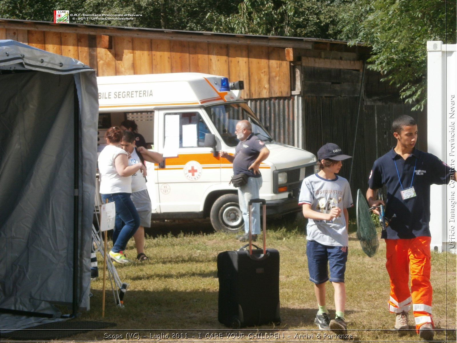 Scopa (VC) - Luglio 2011 - I CARE YOUR CHILDREN - Arrivi & Partenze -  Croce Rossa Italiana - Ufficio Immagine Comitato Provinciale Novara