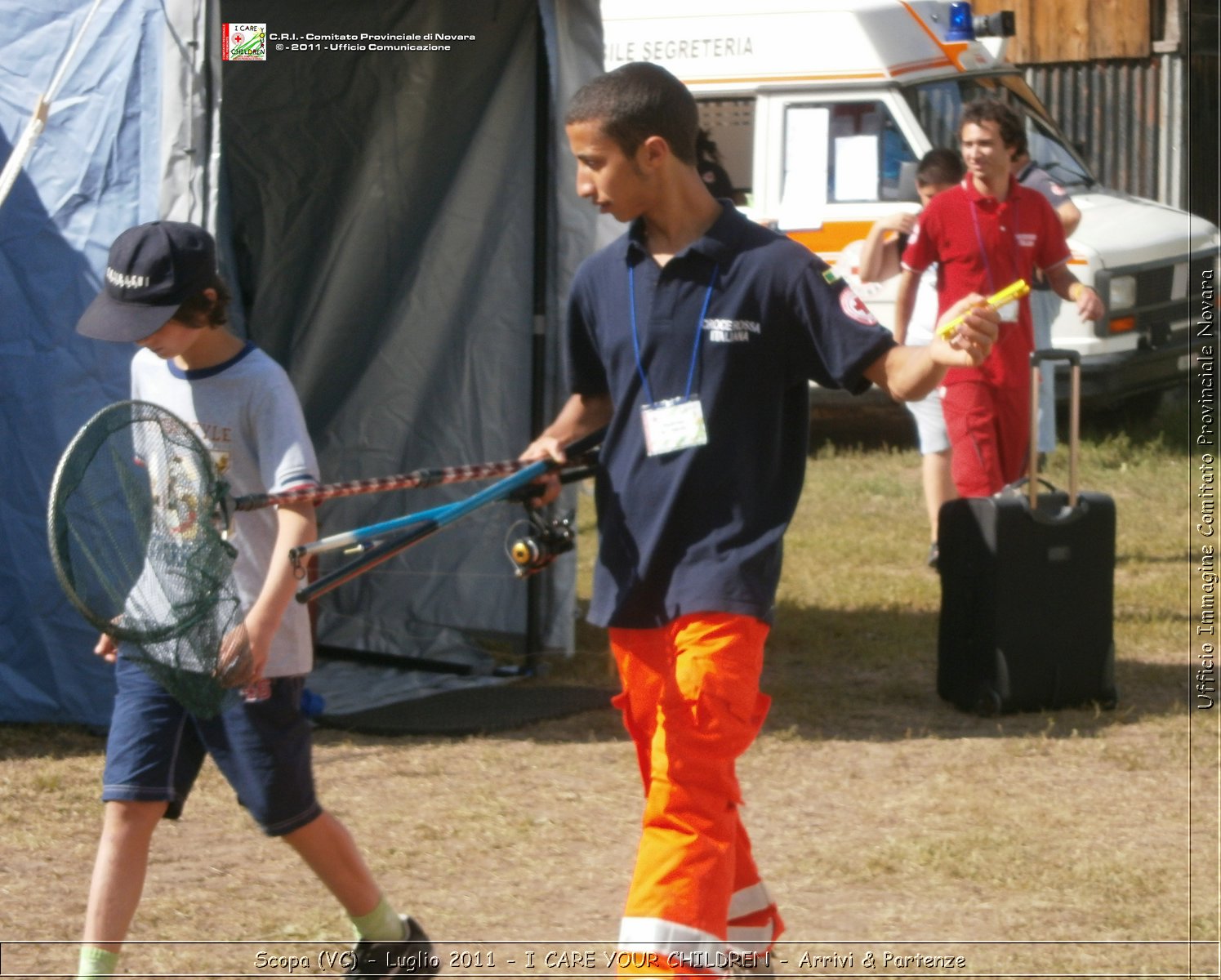 Scopa (VC) - Luglio 2011 - I CARE YOUR CHILDREN - Arrivi & Partenze -  Croce Rossa Italiana - Ufficio Immagine Comitato Provinciale Novara