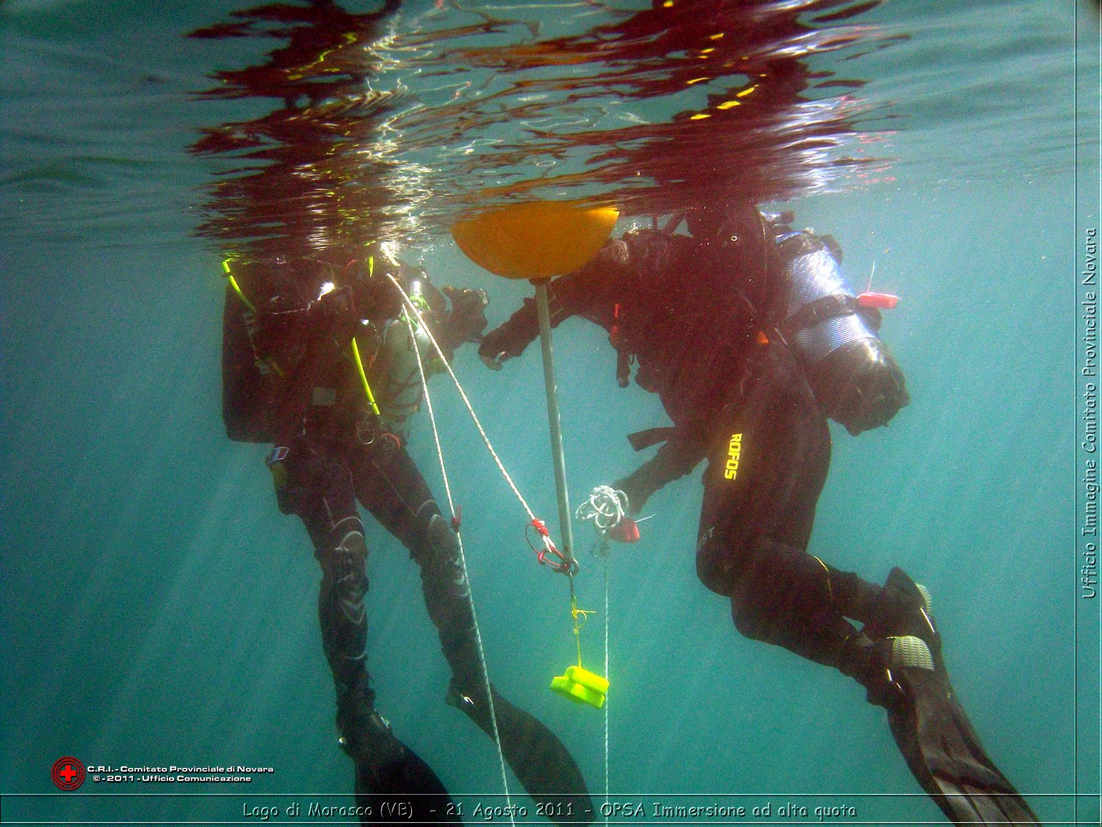 Lago di Morasco (VB)  - 24 Agosto 2011 - OPSA Immersione ad alta quota  -  Croce Rossa Italiana - Ufficio Immagine Comitato Provinciale Novara
