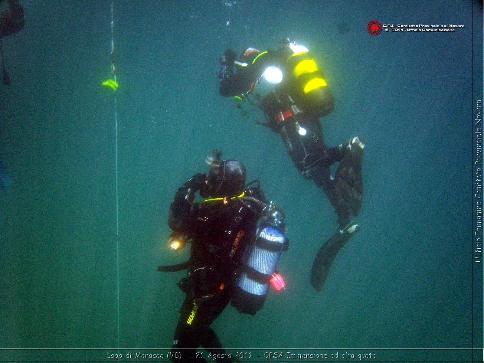 Lago di Morasco (VB)  - 24 Agosto 2011 - OPSA Immersione ad alta quota  -  Croce Rossa Italiana - Ufficio Immagine Comitato Provinciale Novara