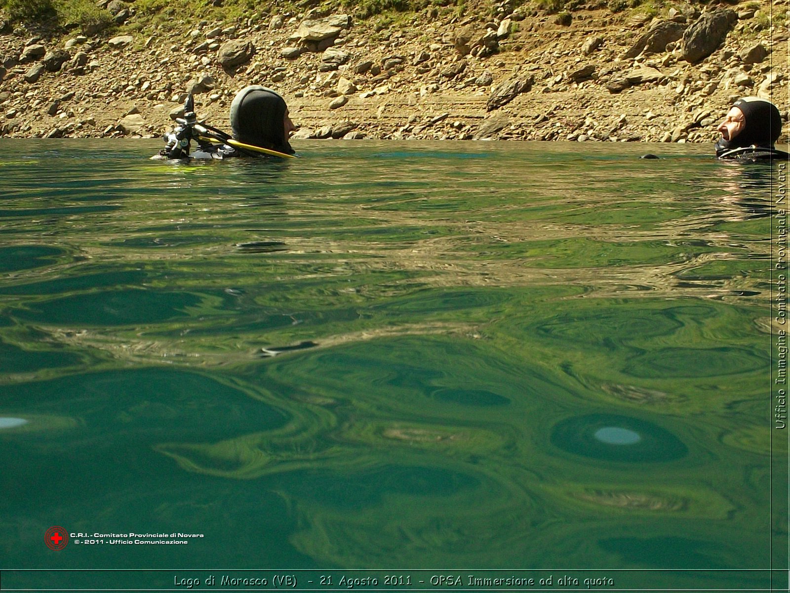 Lago di Morasco (VB)  - 24 Agosto 2011 - OPSA Immersione ad alta quota  -  Croce Rossa Italiana - Ufficio Immagine Comitato Provinciale Novara