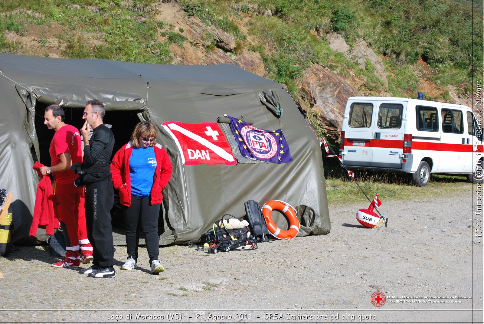 Lago di Morasco (VB)  - 24 Agosto 2011 - OPSA Immersione ad alta quota  -  Croce Rossa Italiana - Ufficio Immagine Comitato Provinciale Novara