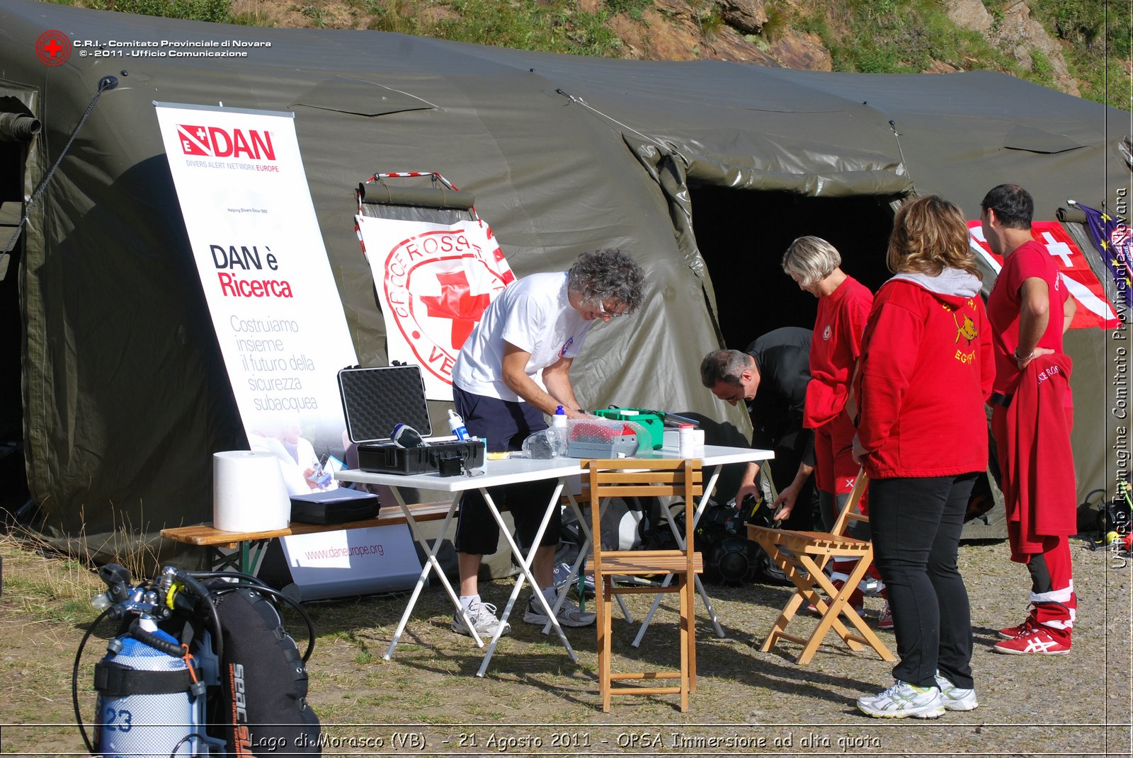 Lago di Morasco (VB)  - 24 Agosto 2011 - OPSA Immersione ad alta quota  -  Croce Rossa Italiana - Ufficio Immagine Comitato Provinciale Novara