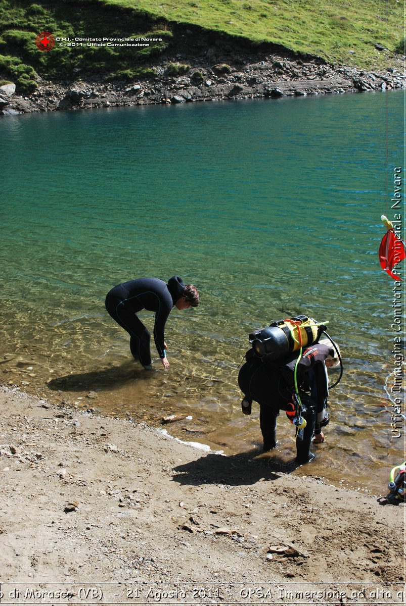 Lago di Morasco (VB)  - 24 Agosto 2011 - OPSA Immersione ad alta quota  -  Croce Rossa Italiana - Ufficio Immagine Comitato Provinciale Novara