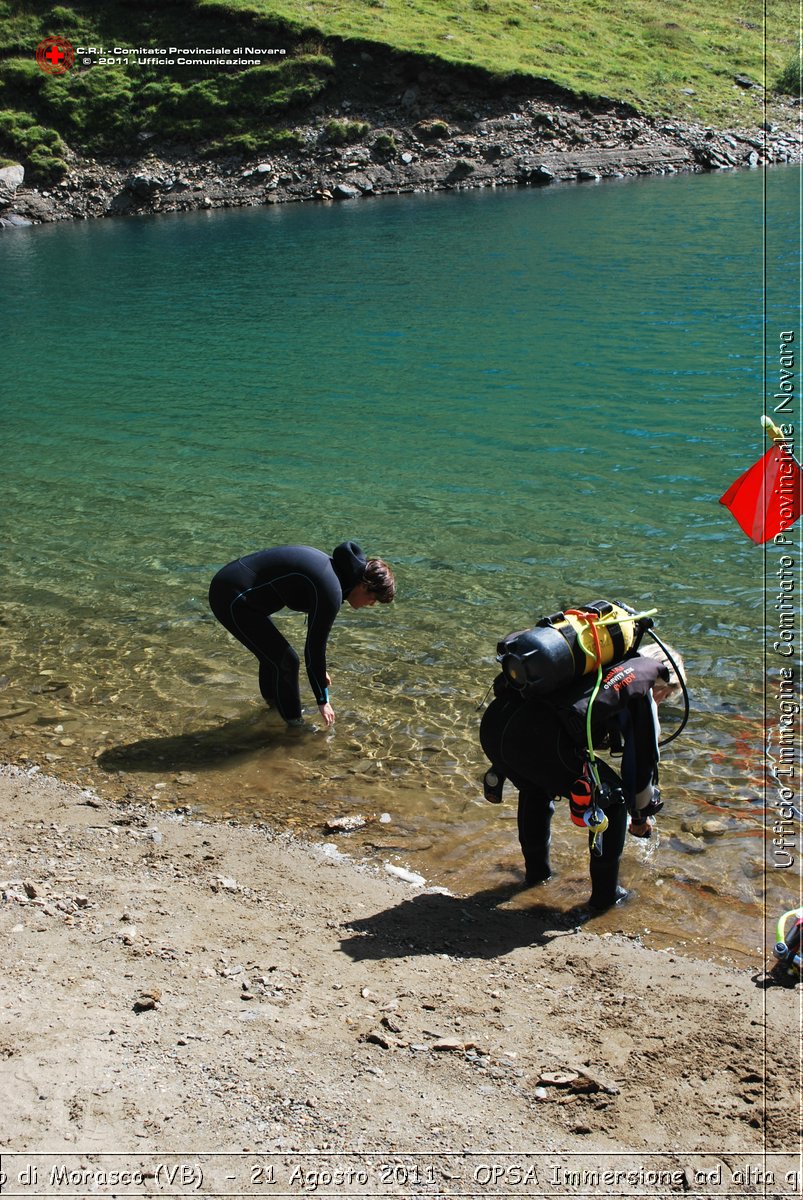 Lago di Morasco (VB)  - 24 Agosto 2011 - OPSA Immersione ad alta quota  -  Croce Rossa Italiana - Ufficio Immagine Comitato Provinciale Novara