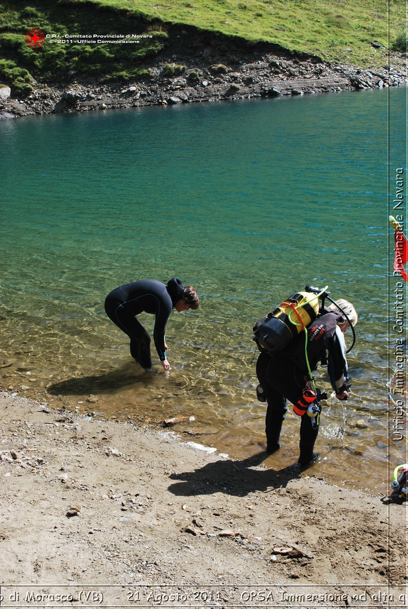 Lago di Morasco (VB)  - 24 Agosto 2011 - OPSA Immersione ad alta quota  -  Croce Rossa Italiana - Ufficio Immagine Comitato Provinciale Novara