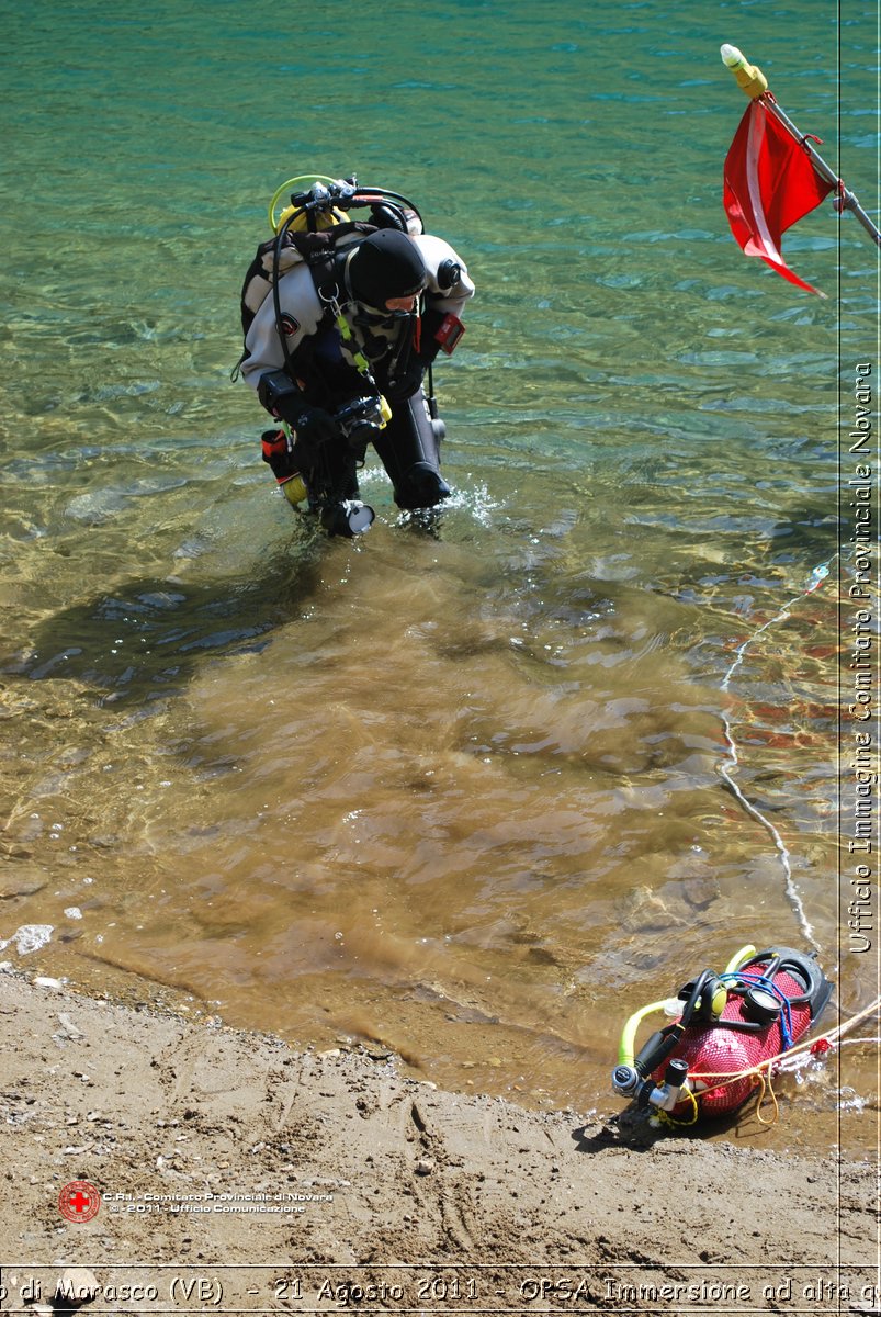 Lago di Morasco (VB)  - 24 Agosto 2011 - OPSA Immersione ad alta quota  -  Croce Rossa Italiana - Ufficio Immagine Comitato Provinciale Novara