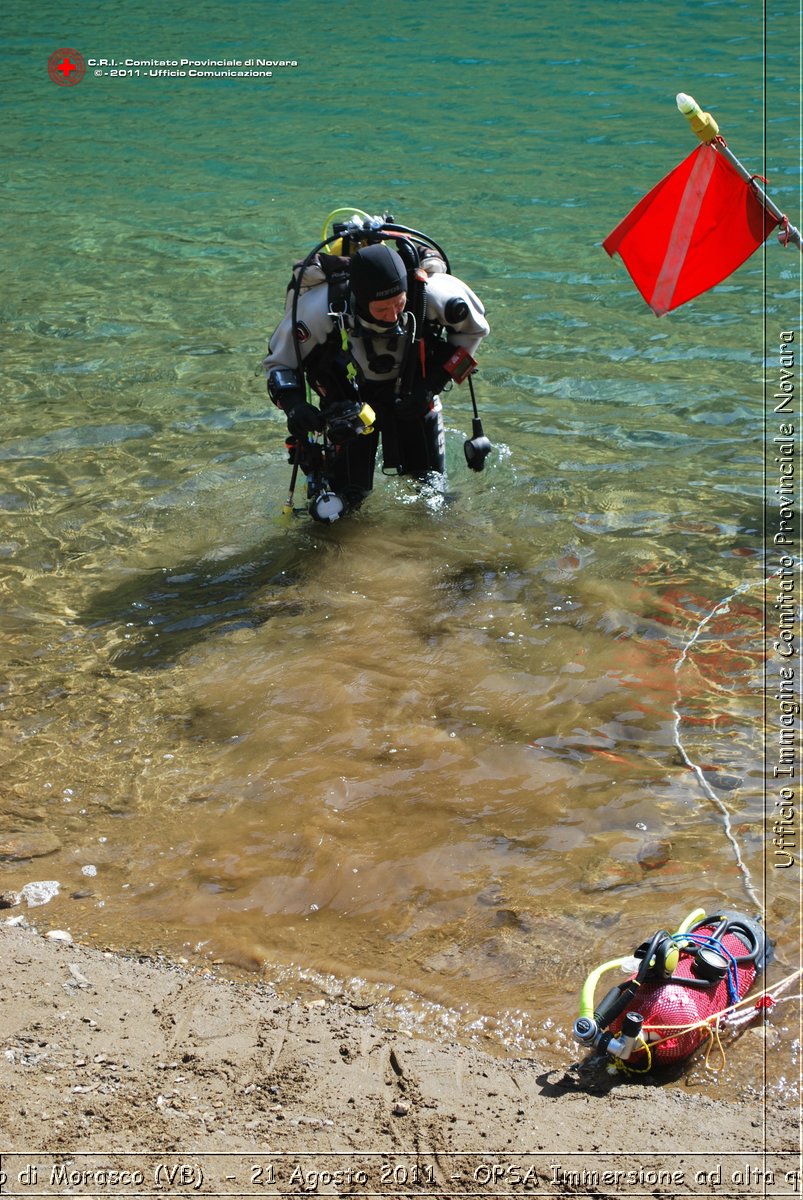 Lago di Morasco (VB)  - 24 Agosto 2011 - OPSA Immersione ad alta quota  -  Croce Rossa Italiana - Ufficio Immagine Comitato Provinciale Novara