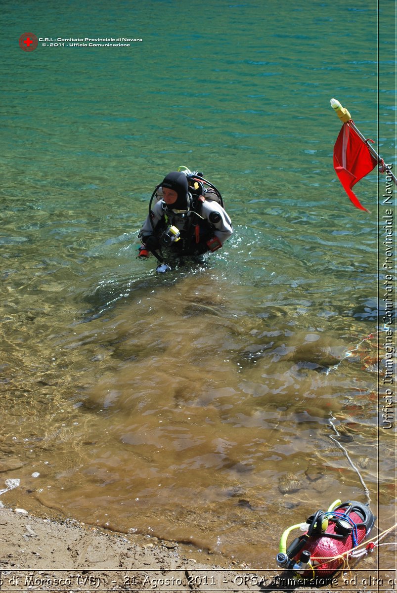 Lago di Morasco (VB)  - 24 Agosto 2011 - OPSA Immersione ad alta quota  -  Croce Rossa Italiana - Ufficio Immagine Comitato Provinciale Novara