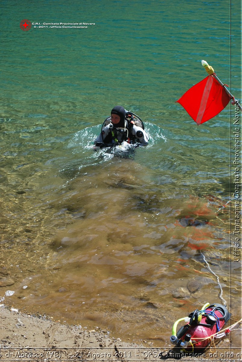 Lago di Morasco (VB)  - 24 Agosto 2011 - OPSA Immersione ad alta quota  -  Croce Rossa Italiana - Ufficio Immagine Comitato Provinciale Novara