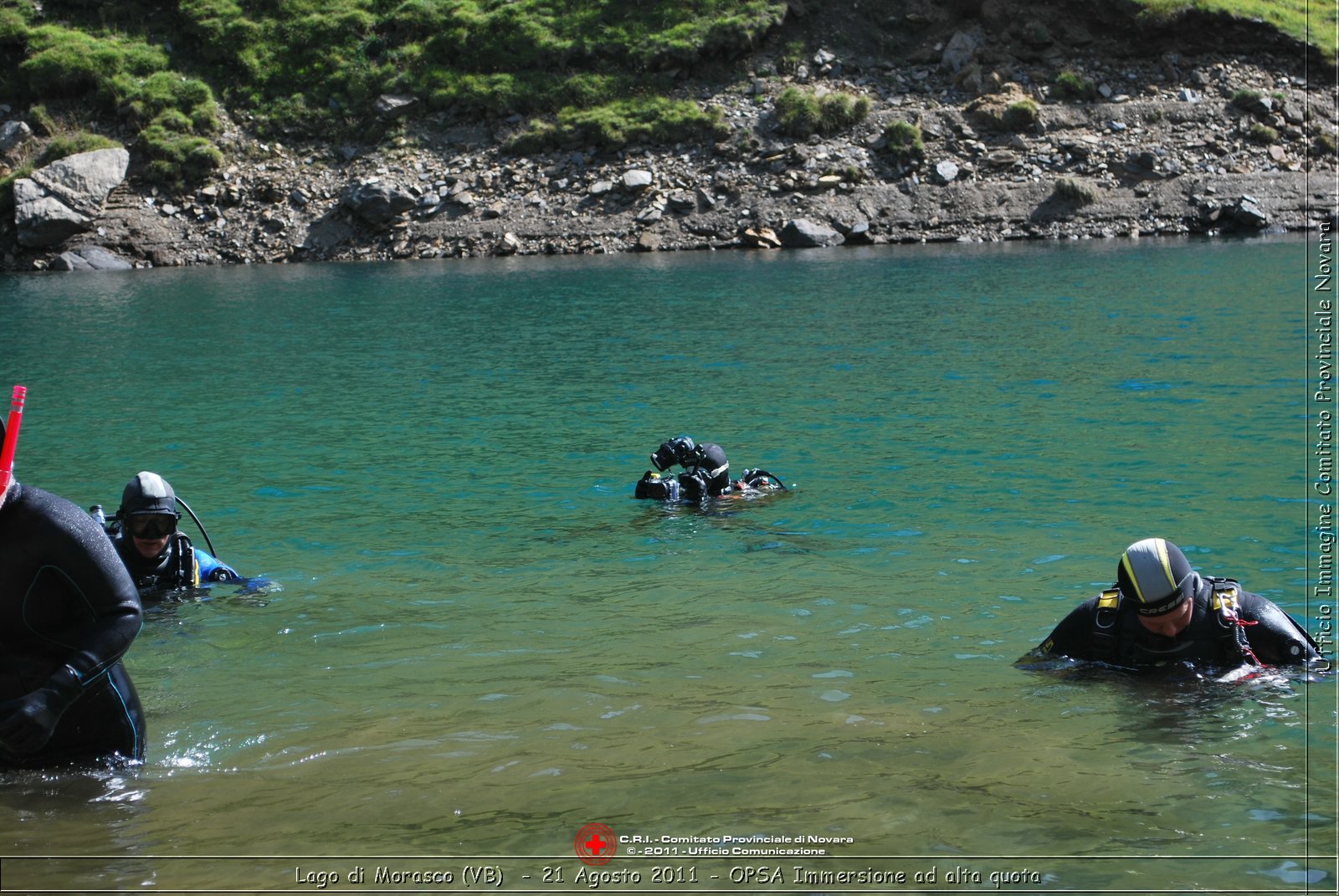Lago di Morasco (VB)  - 24 Agosto 2011 - OPSA Immersione ad alta quota  -  Croce Rossa Italiana - Ufficio Immagine Comitato Provinciale Novara