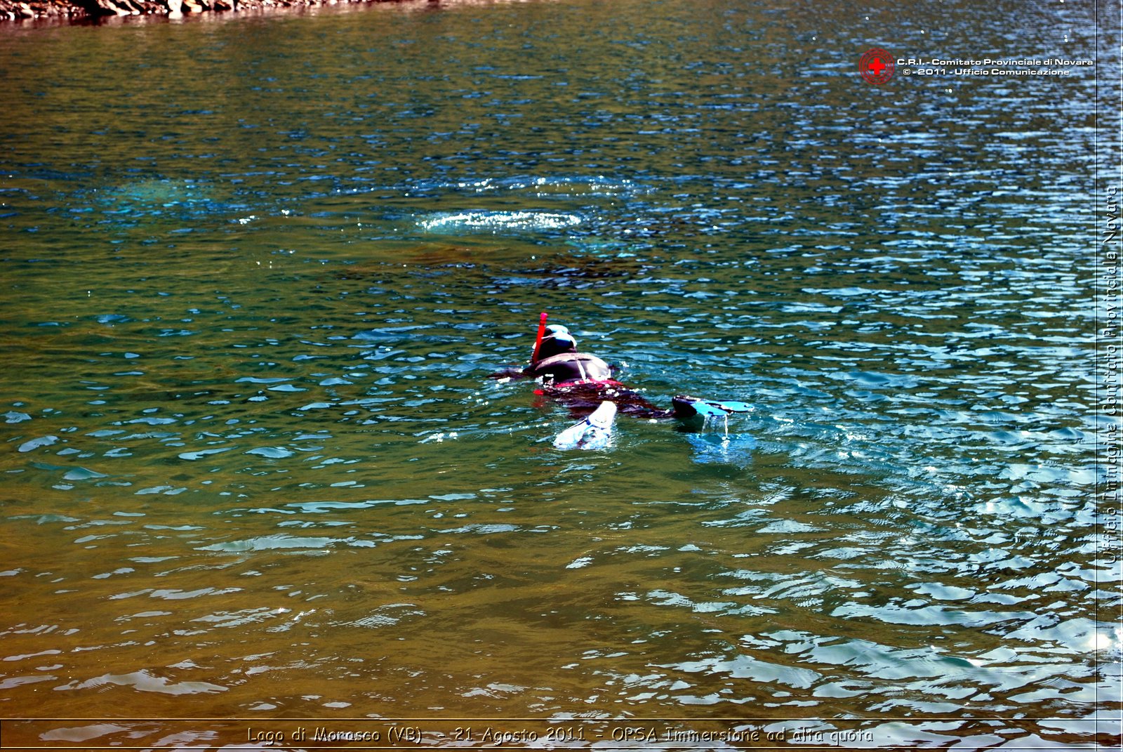 Lago di Morasco (VB)  - 24 Agosto 2011 - OPSA Immersione ad alta quota  -  Croce Rossa Italiana - Ufficio Immagine Comitato Provinciale Novara